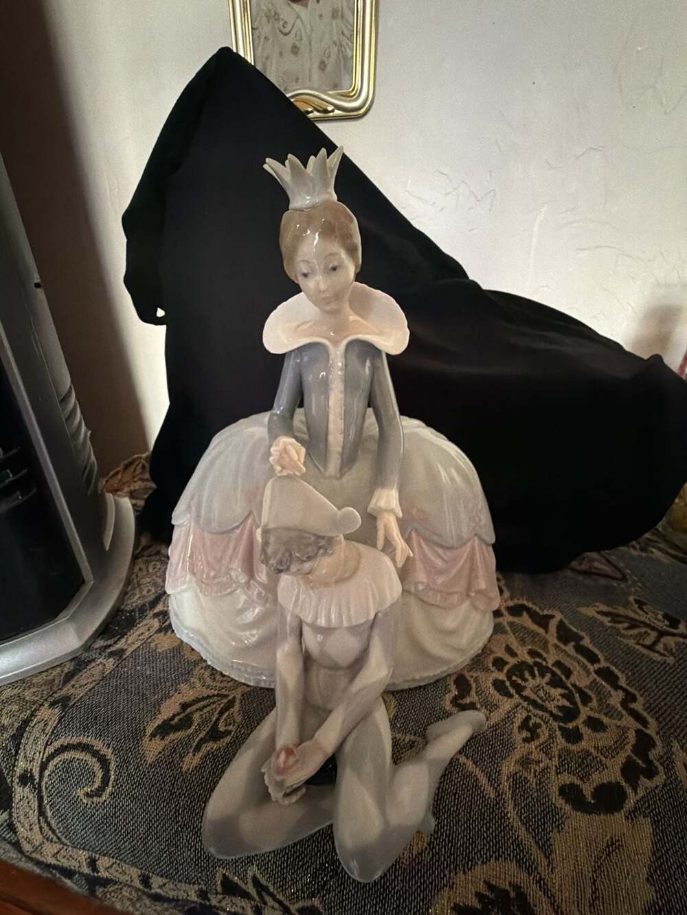 Lladro 4883 Lady and Young Harlequin Figurine 1974 Retired